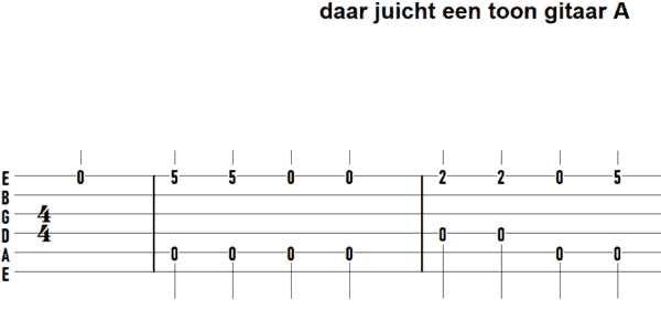 afbeelding bij gitaartab daar juicht een toon fingerstyle eenvoudig