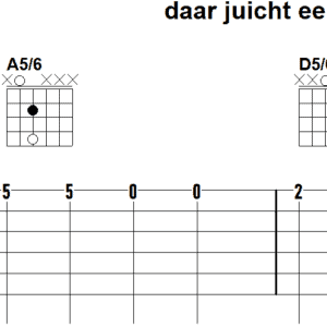 gitaarTAB Daar juicht een toon melodie en akkoorden