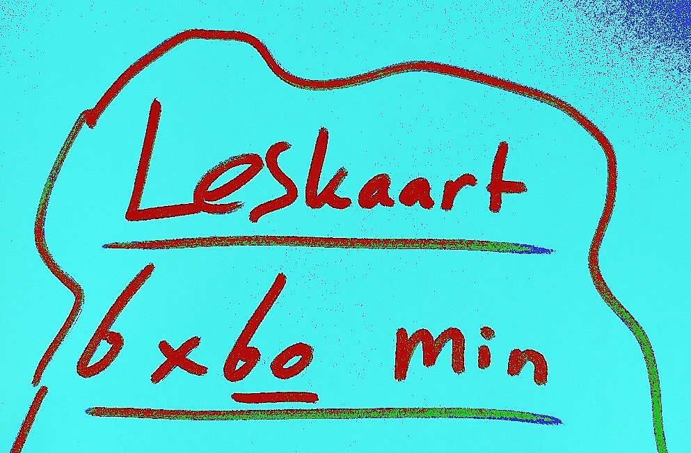 Leskaart 6 lessen van 60 minuten