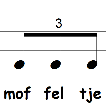 afbeelding ritme: triool laag moffeltje