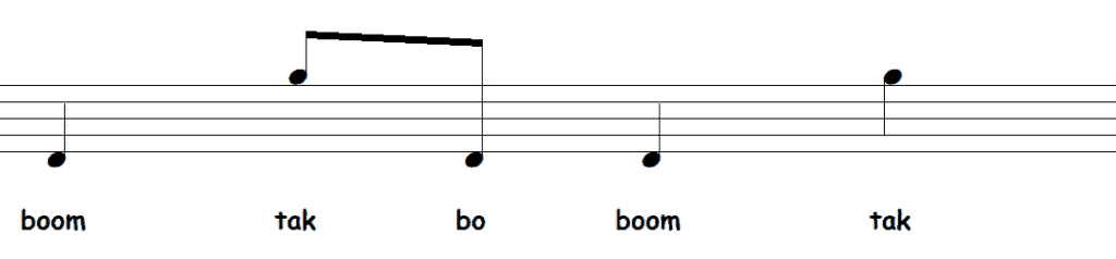 afbeelding beat: "boom tak bo boom tak"