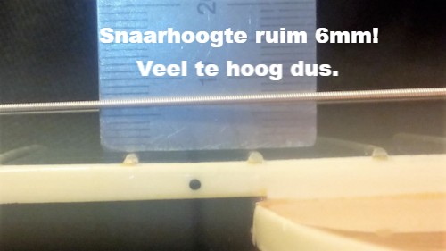 slecht afgestelde gitaar